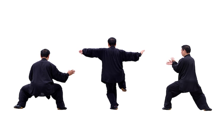 Small group receiving instruction during a half-day dōjō session
